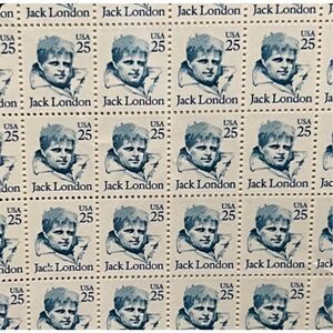 MNH JACK LONDON AUTHOR Sheet of 100 25c Stamps Scott #2182